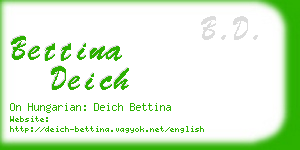 bettina deich business card